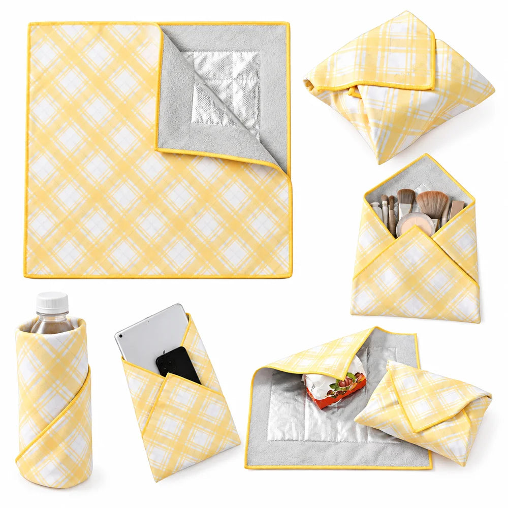 Insulated Fabric Food Wrap – Aluminum Foil Thermal Lunch Cover Insulated Food Wrap SWANS