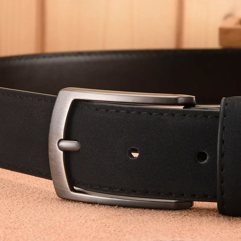 Men's Suede PU Belt – Retro Alloy Buckle | Casual Style Men's Fashion Belt SWANS