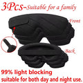 SWANS 3-Pack Contoured Sleep Eye Mask – Light Blocking Sleep Eye Mask SWANS Black 3pcs