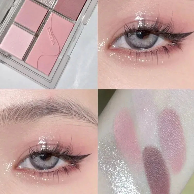 Veecci 5-Shade Eyeshadow Palette – Matte & Shimmer Earth Tones Eyeshadow Palette SWANS
