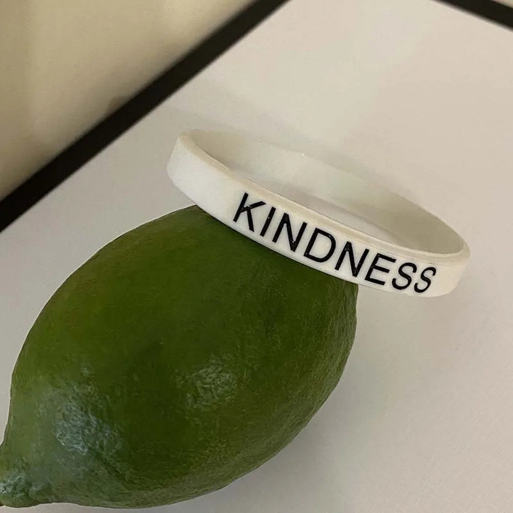Silicone Motivational Word Bracelet – Unisex Inspirational Wristband Silicone Wristband SWANS White