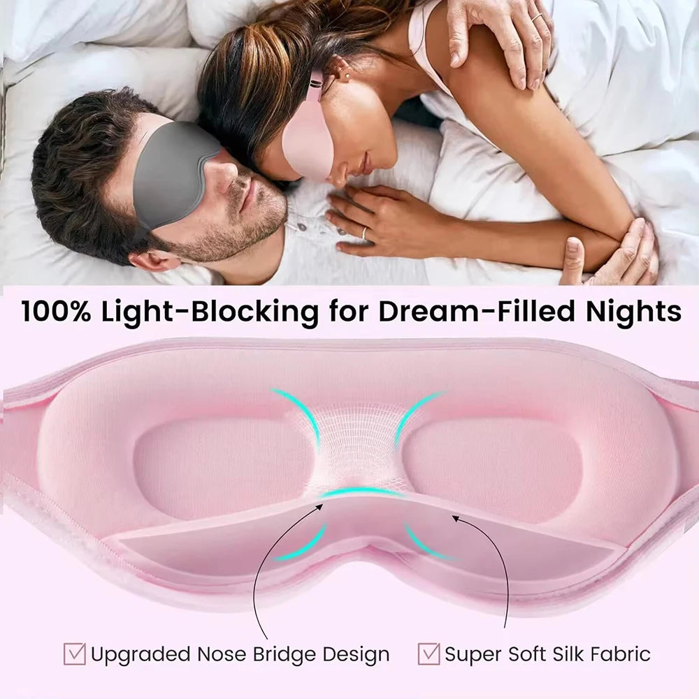 SWANS 3D Contoured Sleep Eye Mask – 100% Light Blocking Sleep Eye Mask SWANS