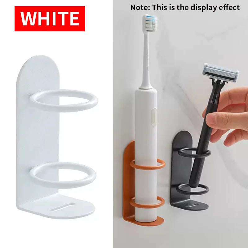 SWANS No-Drill Wall Mounted Toothbrush Holder | Metal Look Toothbrush Holder SWANS 1 piece WHITE S
