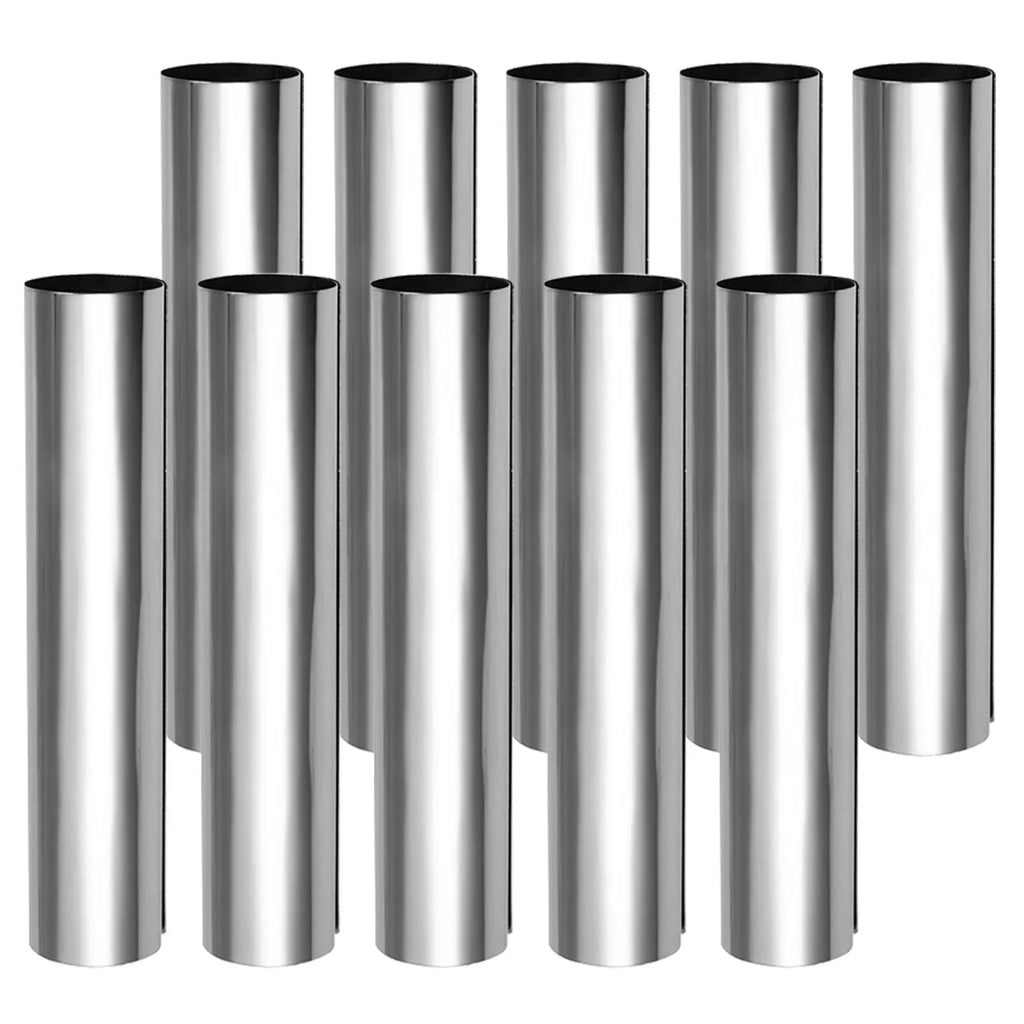 10-Pack Stainless Steel Cream Horn & Cannoli Molds Non-Stick Pastry Baking Molds SWANS