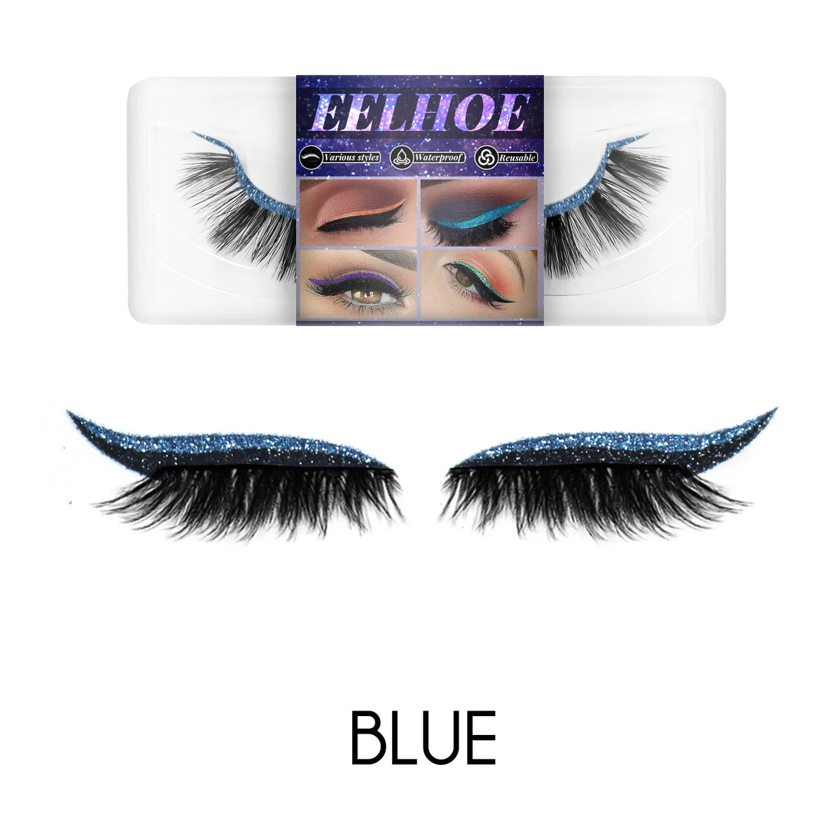 Ximonth 3D Faux Mink Self-Adhesive False Eyelashes – 7 Colors False Eyelashes SWANS 04