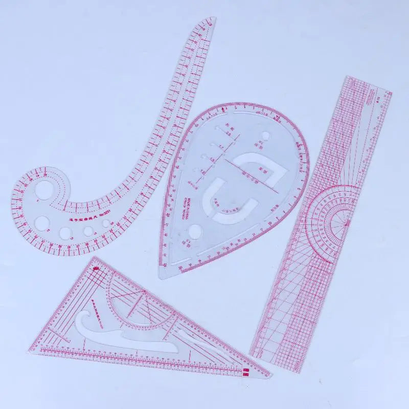 Tailor Measuring Ruler Kit 4/5/6/9Pcs – Sewing Quilting Tools Sewing Ruler Set SWANS