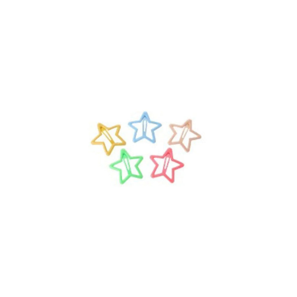 10-Pack Star & Heart Hair Clips – Colorful Girls' Barrettes Girls Hair Barrettes SWANS
