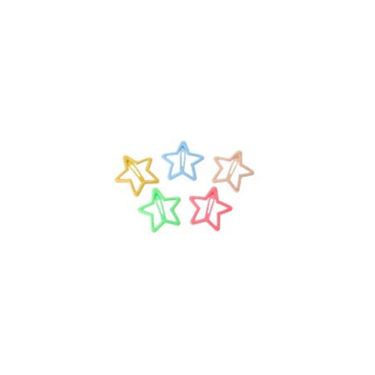 10-Pack Star & Heart Hair Clips – Colorful Girls' Barrettes Girls Hair Barrettes SWANS