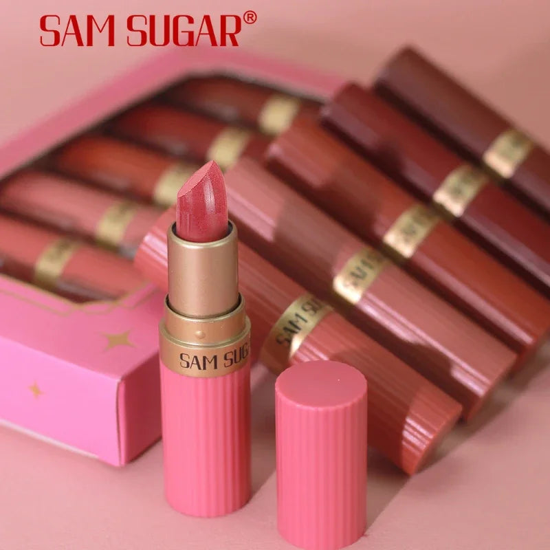 Diamond Glitter Lipstick – Waterproof Moisturizing Metallic Lip Gloss Glitter Lipstick SWANS