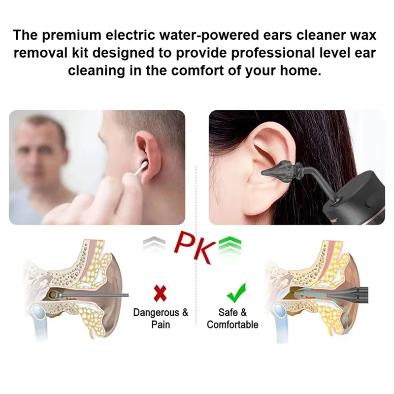 SWANS AA20 Rechargeable Electric Ear Cleaning Irrigation Kit Ear Cleaning Device SWANS