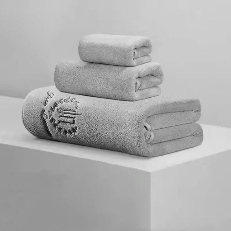 SWANS 3-Pack Long-Staple Cotton Bath Towels – Quick Dry Bath Towel Set SWANS