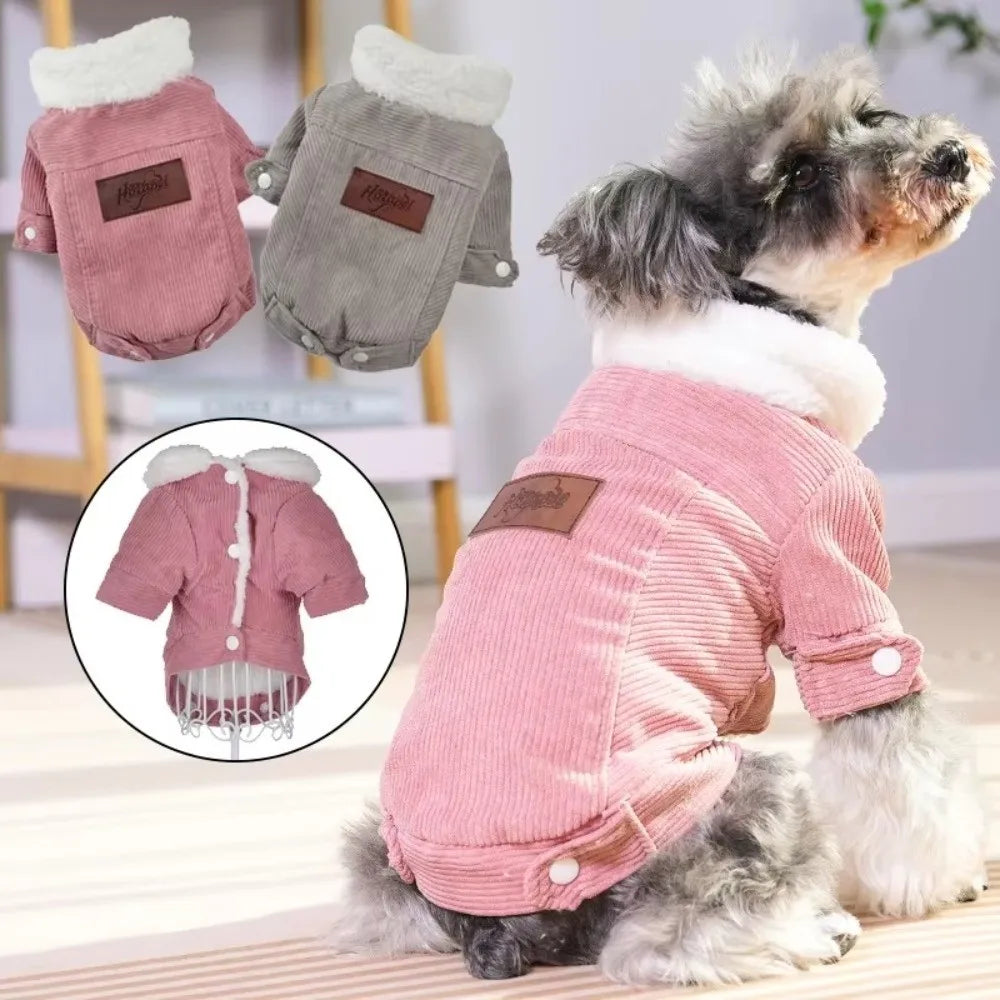 Windproof Fleece Dog Vest Coat – Winter Bodysuit for Small Dogs Dog Winter Coat SWANS