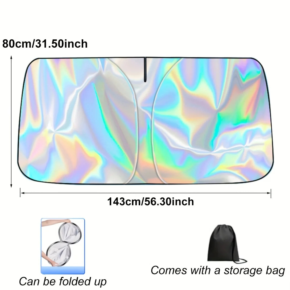 SWANS Foldable Car Windshield Sun Shade – UV Heat Protector Windshield Sun Shade SWANS Sun Shade