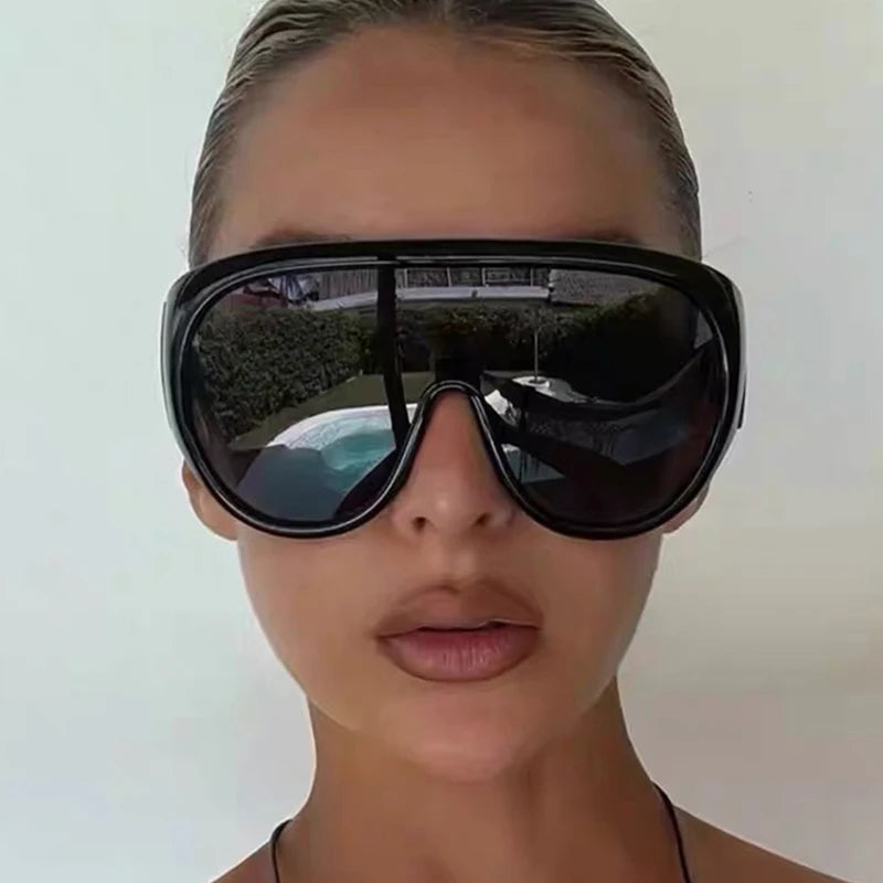 TOYEARN Oversized Y2K Punk Sunglasses – UV400 Unisex Fashion Sunglasses SWANS