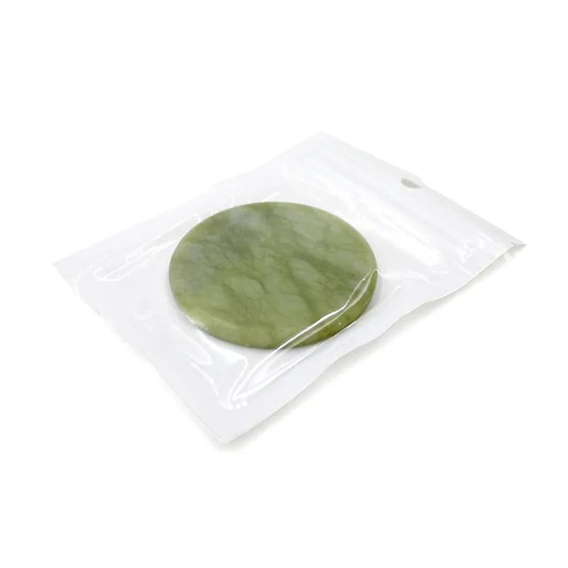 Round Jade Stone Glue Pallet for Eyelash Extension Adhesive Lash Glue Pallet SWANS Green