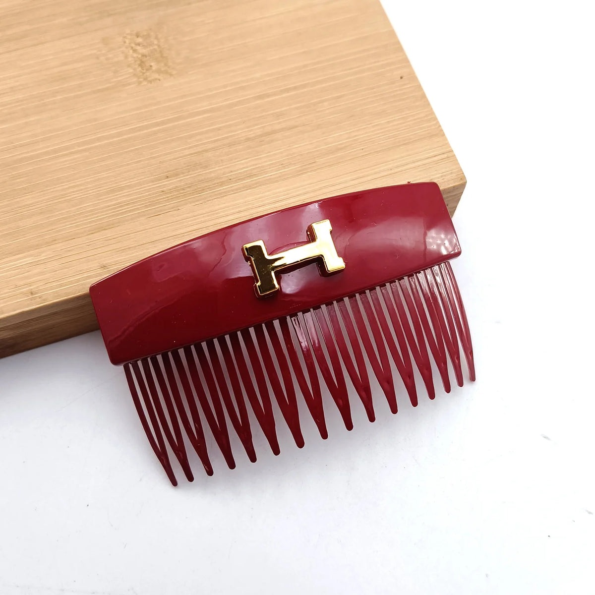 SWANS Frosted Plastic Hair Comb – Invisible Holder for Women Hair Styling Comb SWANS red