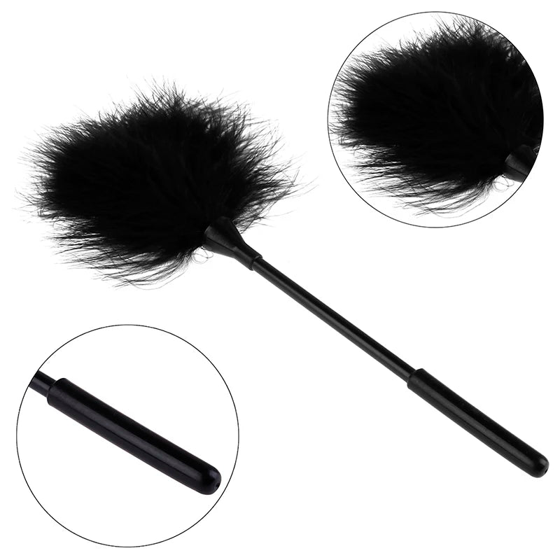 Couples Flirt Whip Flogger Tickler – Plastic 26.5cm Flirt Whip Flogger SWANS