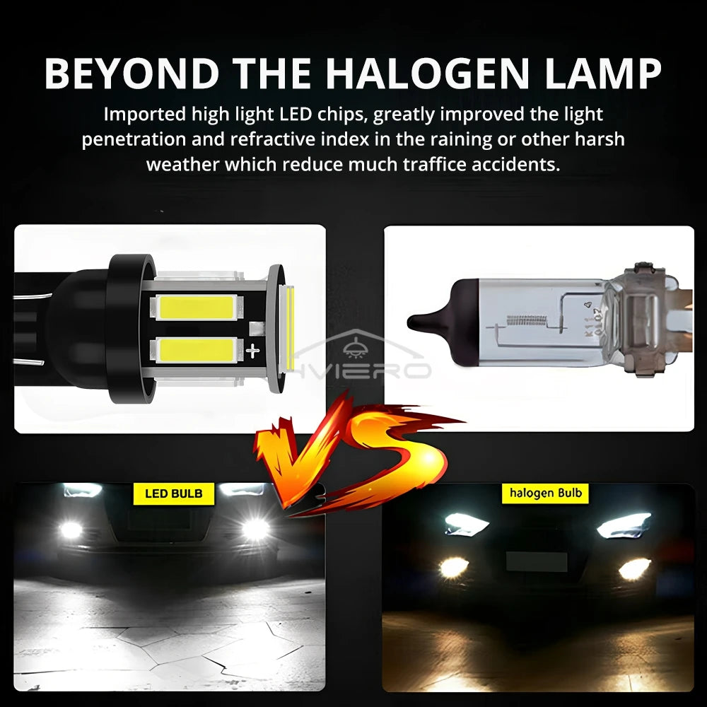 T10 W5W 7020 10-SMD LED Car Bulbs 12V White – 1/2/4 Pack LED Car Bulb SWANS