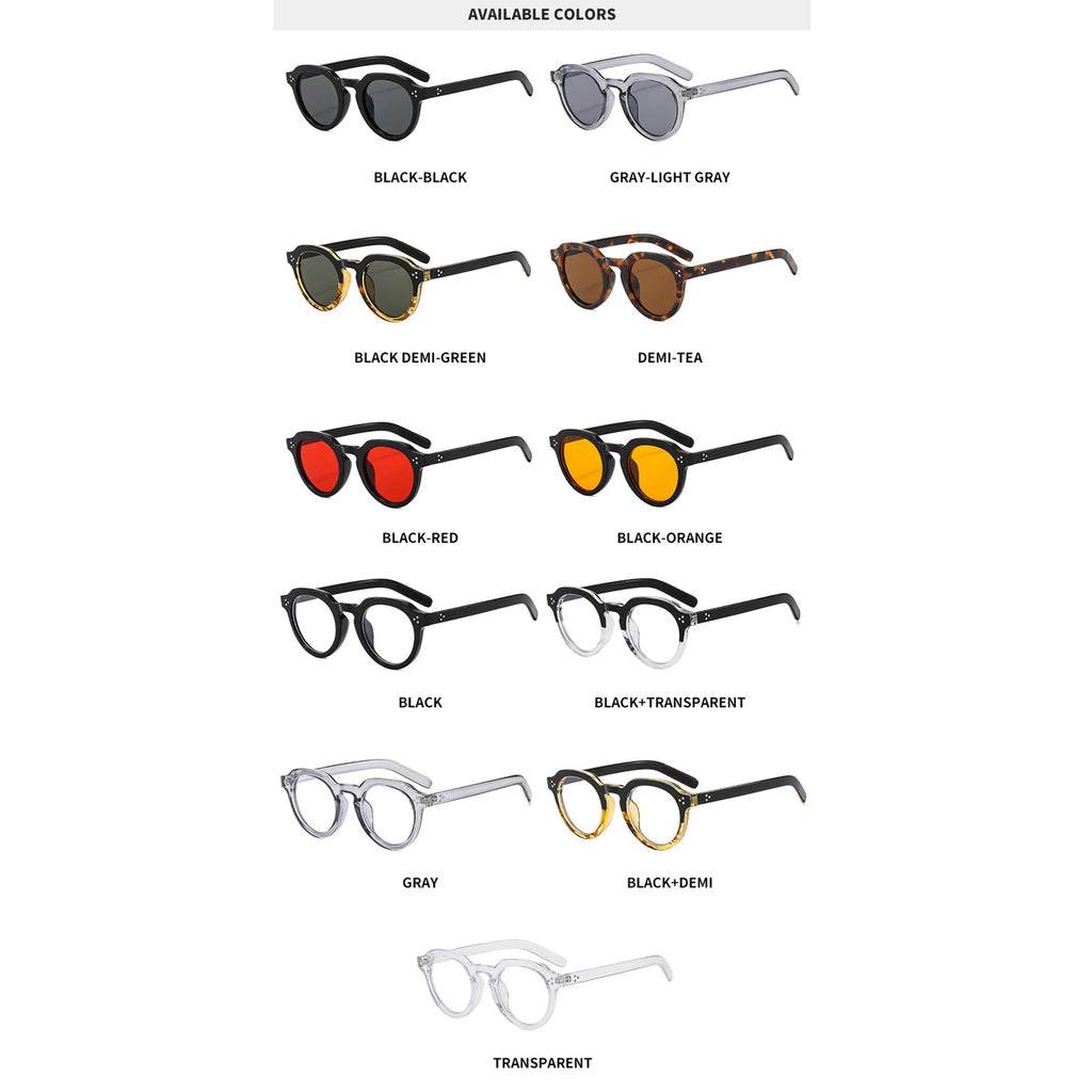 TOYEARN Vintage Rivet Punk Sunglasses UV400 Women Men Punk Sunglasses SWANS