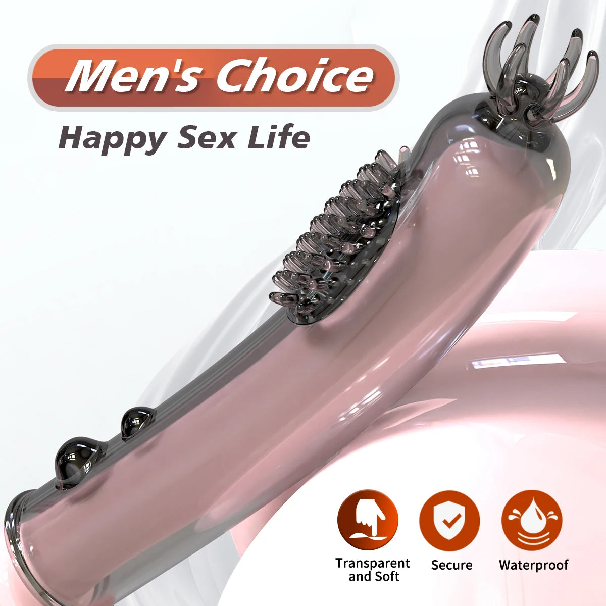 Men's TPE Sleeve Extender & Performance Ring | Body-Safe Intimate Sleeve Extender SWANS