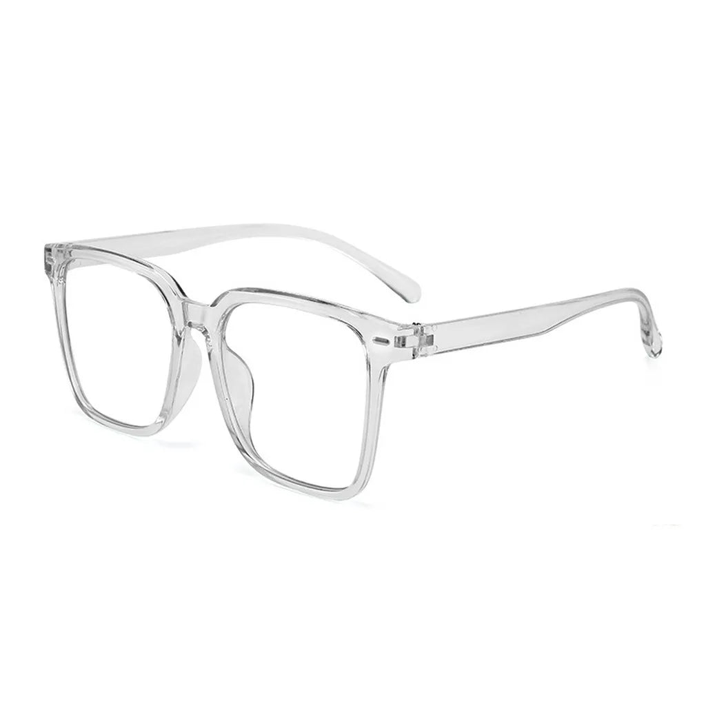 Square Blue Light Blocking Glasses UV400 – Women's Eyewear Blue Light Glasses SWANS Clear Light Grey