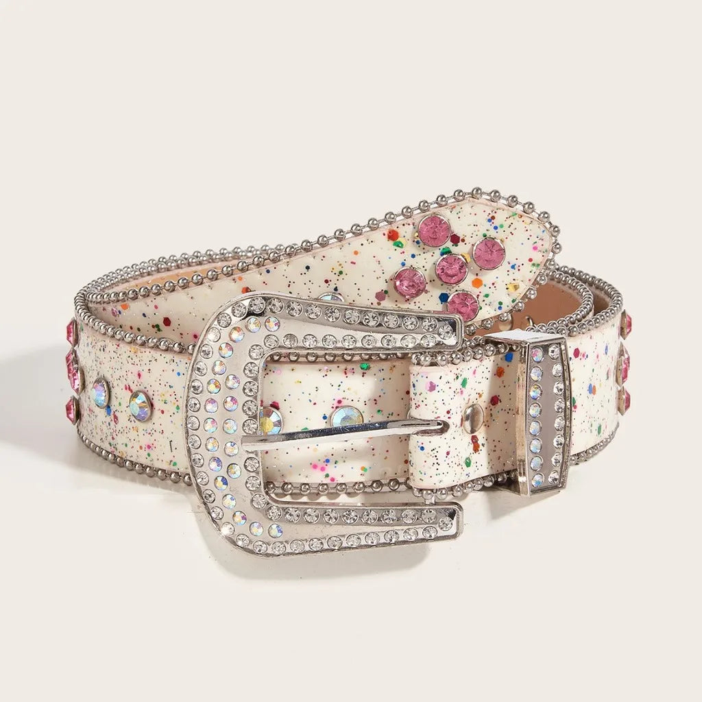 Women's Rhinestone PU Belt for Dresses, Skirts & Jeans Fashion Belt SWANS