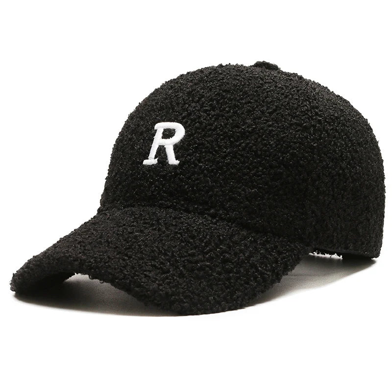 Women's Winter Plush Fleece Baseball Cap – Unisex Duck Bill Hat Fleece Baseball Cap SWANS Style 1 Adjustable