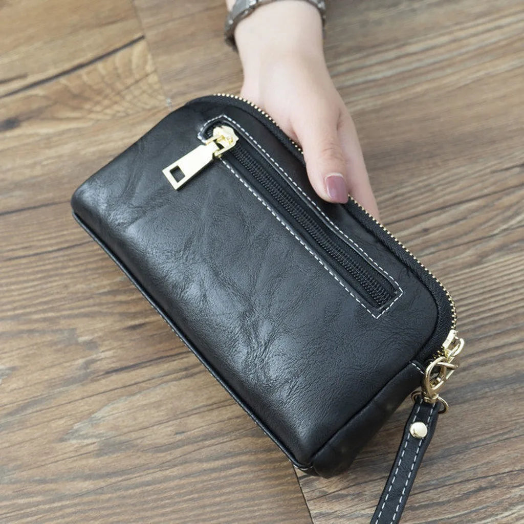 Women's PU Leather Long Clutch Wallet – Multifunctional Purse Women's Clutch Wallet SWANS