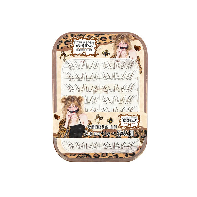 Self-Adhesive False Eyelashes Dark Brown Wispy Manga Look False Eyelashes SWANS