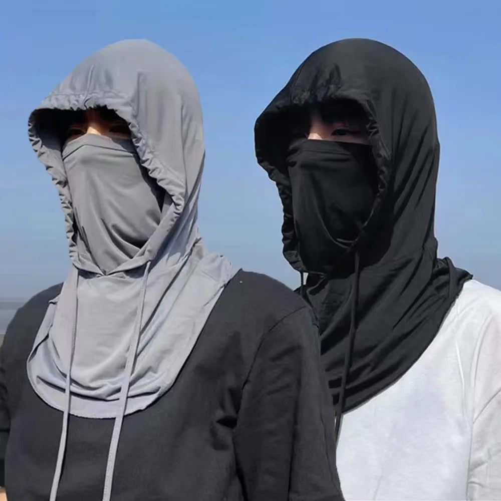 Ice Silk UV Sun Mask – Breathable Full Face Cover, Unisex Sun Face Mask SWANS