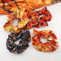 5-Pack Halloween Hair Scrunchies – Pumpkin Ghost Skeleton Hair Scrunchies Set SWANS 5 PCS 01