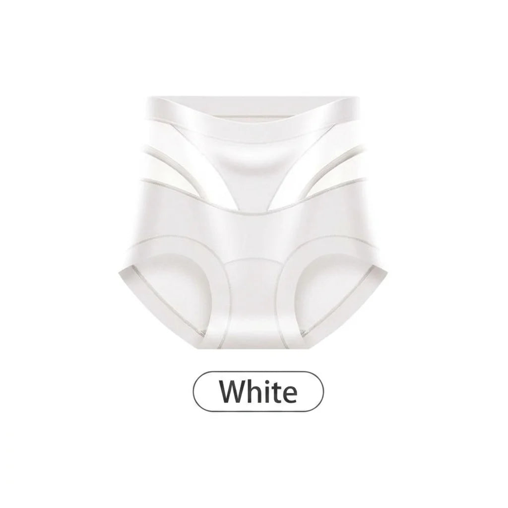 Women's High Waist Tummy Control Mesh Briefs – Cotton Crotch Women's Briefs SWANS White XXL One Size