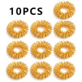 10-Pack Gold Finger Acupressure Massage Rings – Stainless Steel Acupressure Massage Ring SWANS as pic
