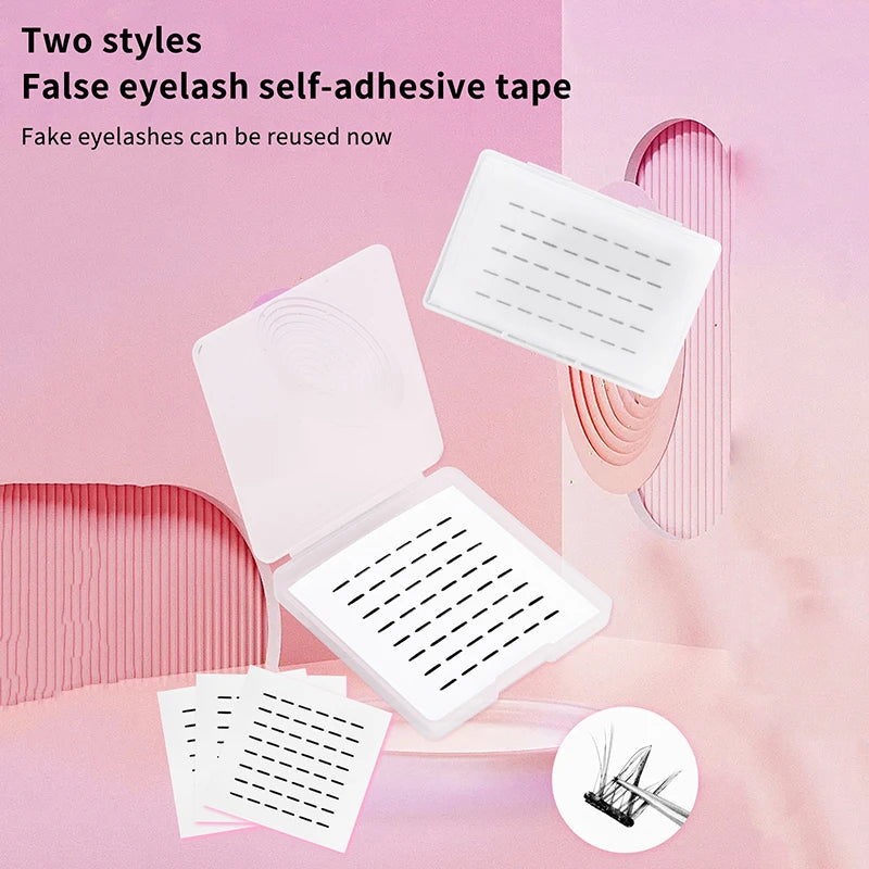 Self-Adhesive Eyelash Strips 144/200pcs – Glue-Free False Lashes False Lash Strips SWANS