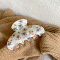 Floral Butterfly Acrylic Hair Claw Clip – Women & Girls Hair Claw Clip SWANS small floral