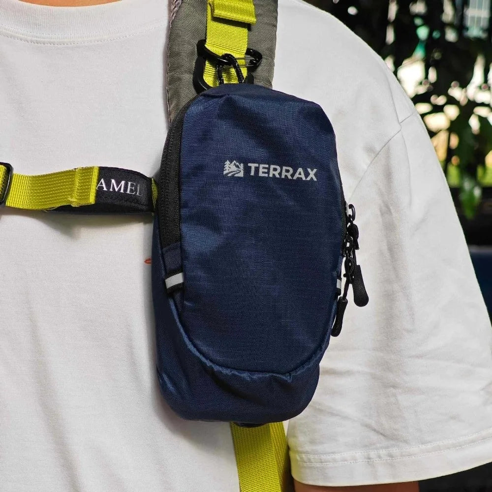 Lightweight Backpack Strap Pouch – Water-Resistant Phone Bag Shoulder Strap Pouch SWANS Navy Blue