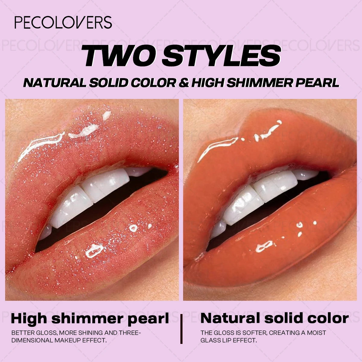 Waterproof Glitter Lip Oil – Clear Nourishing Lip Gloss Glitter Lip Gloss SWANS