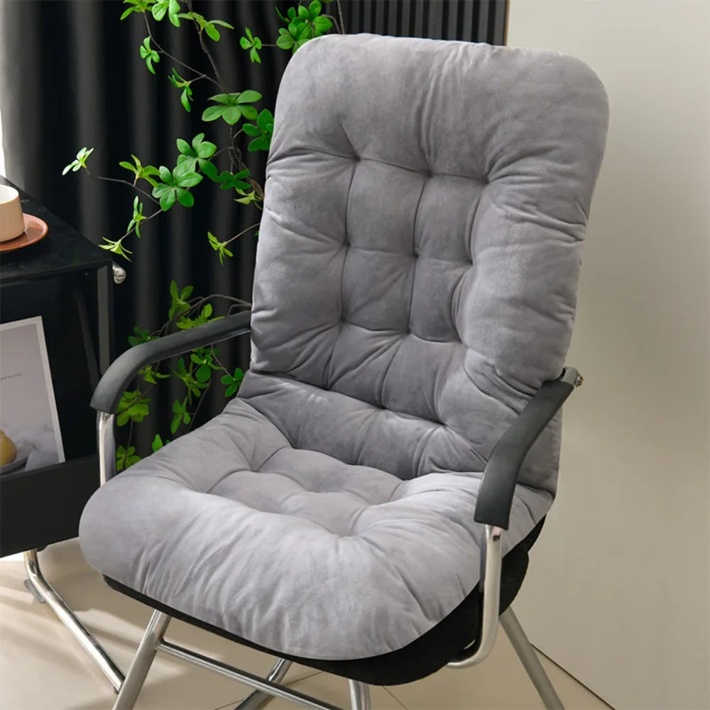 Thickened Cotton Chair Cushion – Washable Recliner & Lounger Pad Chair Cushion Pad SWANS Grey