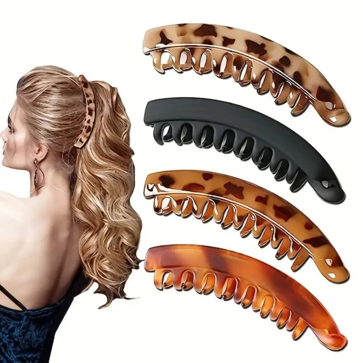 Tortoiseshell Hair Comb – Stylish Barrette for All Hair Types Hair Comb Barrette SWANS