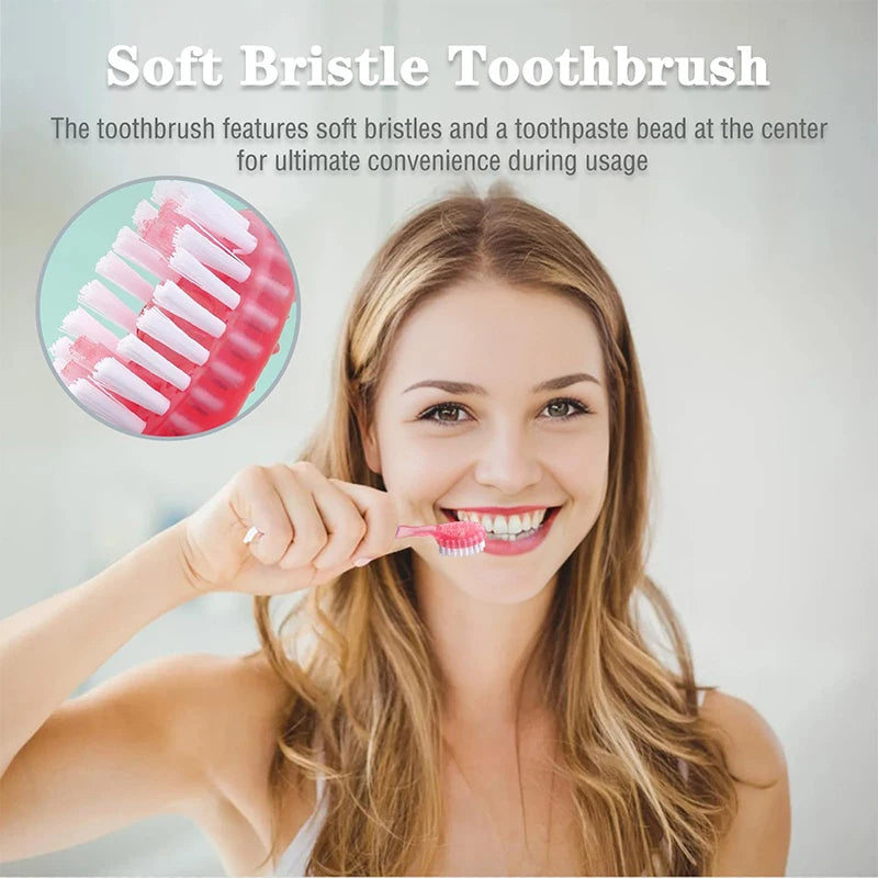 YUNChi Disposable Travel Toothbrush Set with Floss & Mouthwash 12pk Disposable Toothbrush Set SWANS
