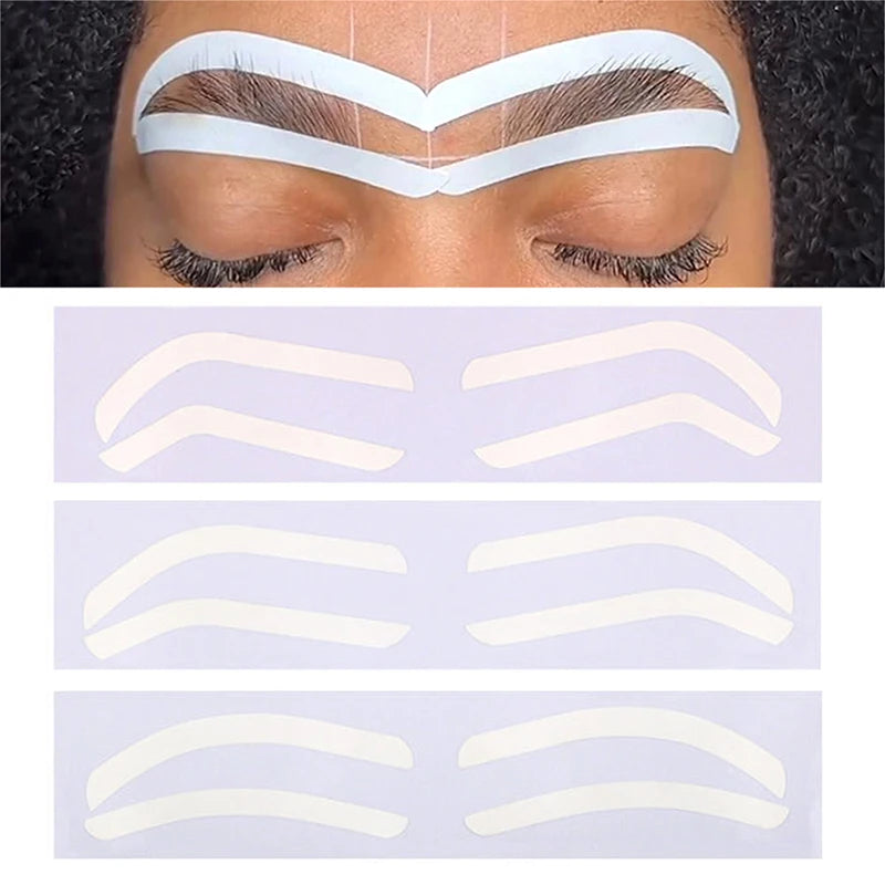 10-Pair Eyebrow Stencil Stickers – Microblading Brow Shape Eyebrow Stencil Stickers SWANS