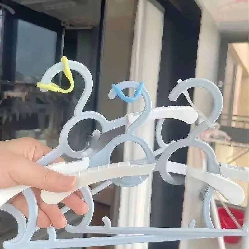 Windproof Clothes Hanger Clips – Non-Slip Silicone Buckles Hanger Clips SWANS