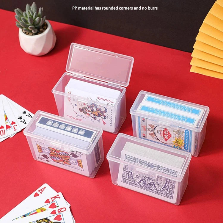 Clear Playing Card Deck Box – Poker Storage Case 1-2 Pack Card Storage Case SWANS