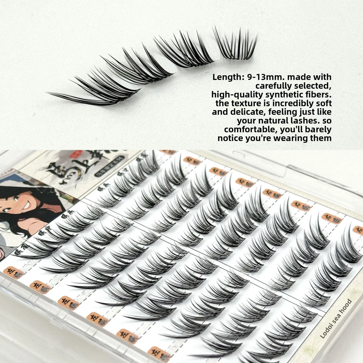 SWANS Fox Eye Self-Adhesive False Eyelashes – Glue-Free Winged False Eyelashes SWANS