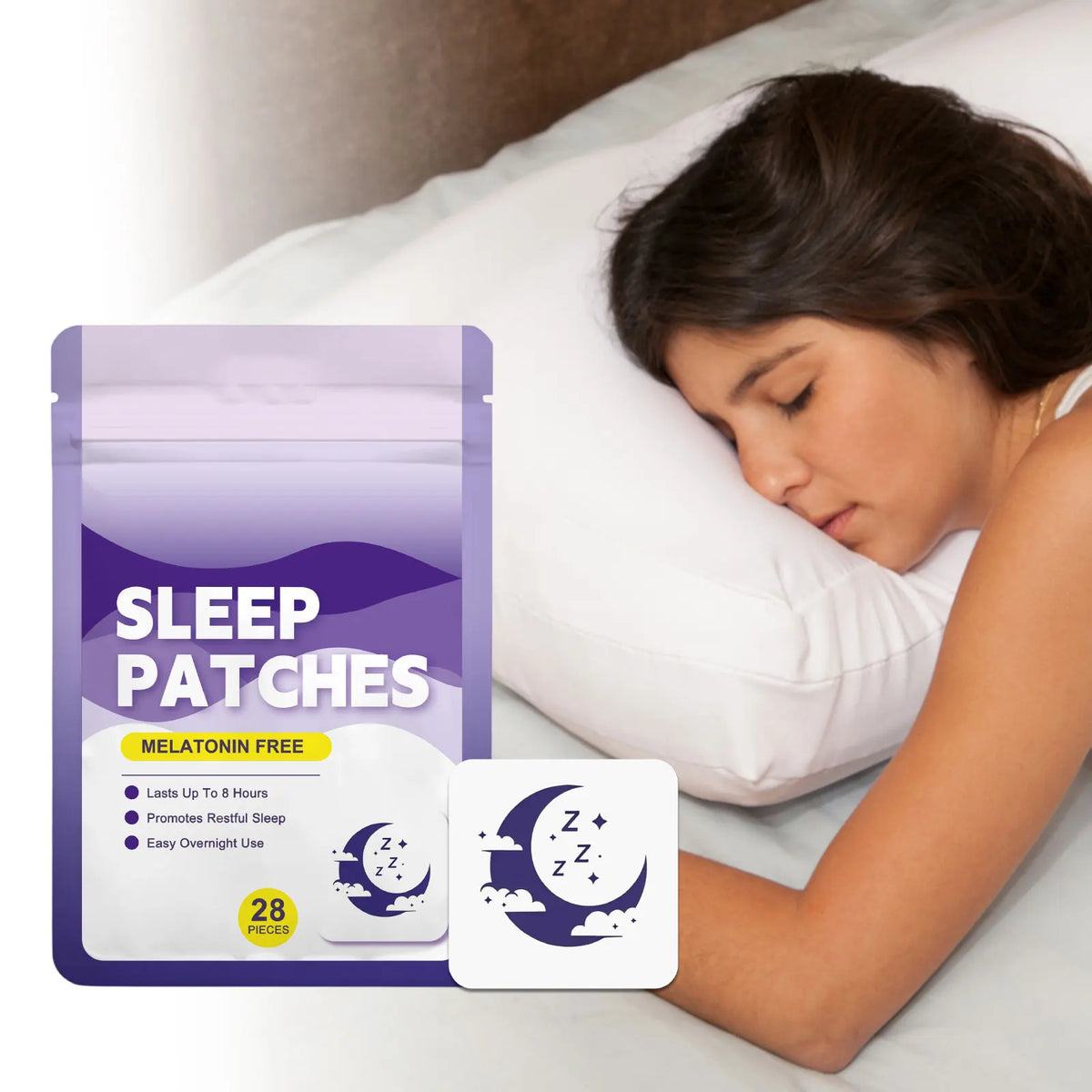 SWANS Overnight Rest Patches – Skin-Friendly Bedtime Stickers 28pc Overnight Rest Patches SWANS