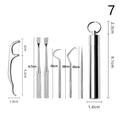 Reusable Stainless Steel Toothpick Set – Portable Storage Kit Oral Care Tool Kit SWANS 7