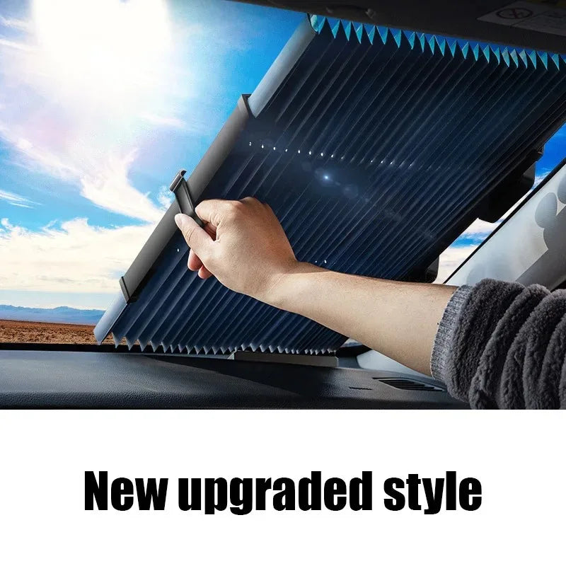 Retractable Car Sun Shade Set – Front & Rear UV Protection Car Sun Shade SWANS