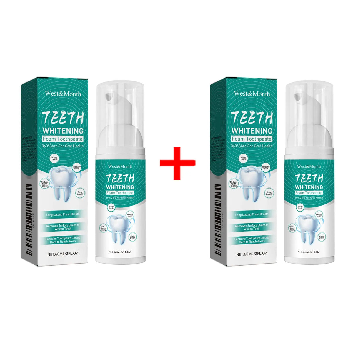 Whitening Foam Toothpaste Mousse – Plaque & Stain Remover Whitening Foam Toothpaste SWANS 120ml Boxed