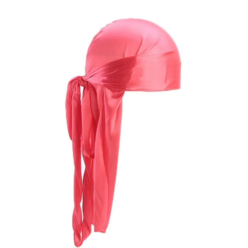 Pre-Tied Silk Durag Bandana Hat – Unisex Adjustable Head Wrap Bandana Head Wrap SWANS watermelon red