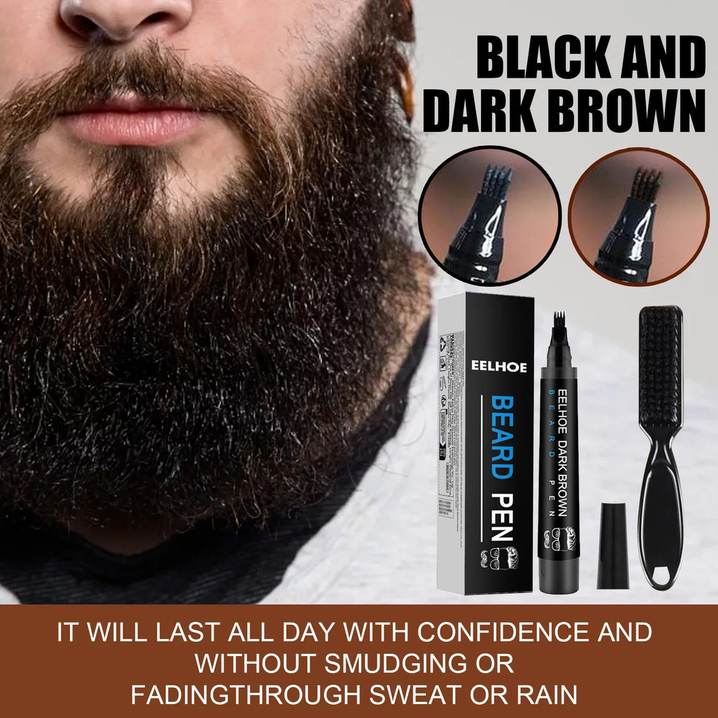 EELHOE Waterproof Beard Filler Pen – Black & Brown Beard Filler Pen SWANS